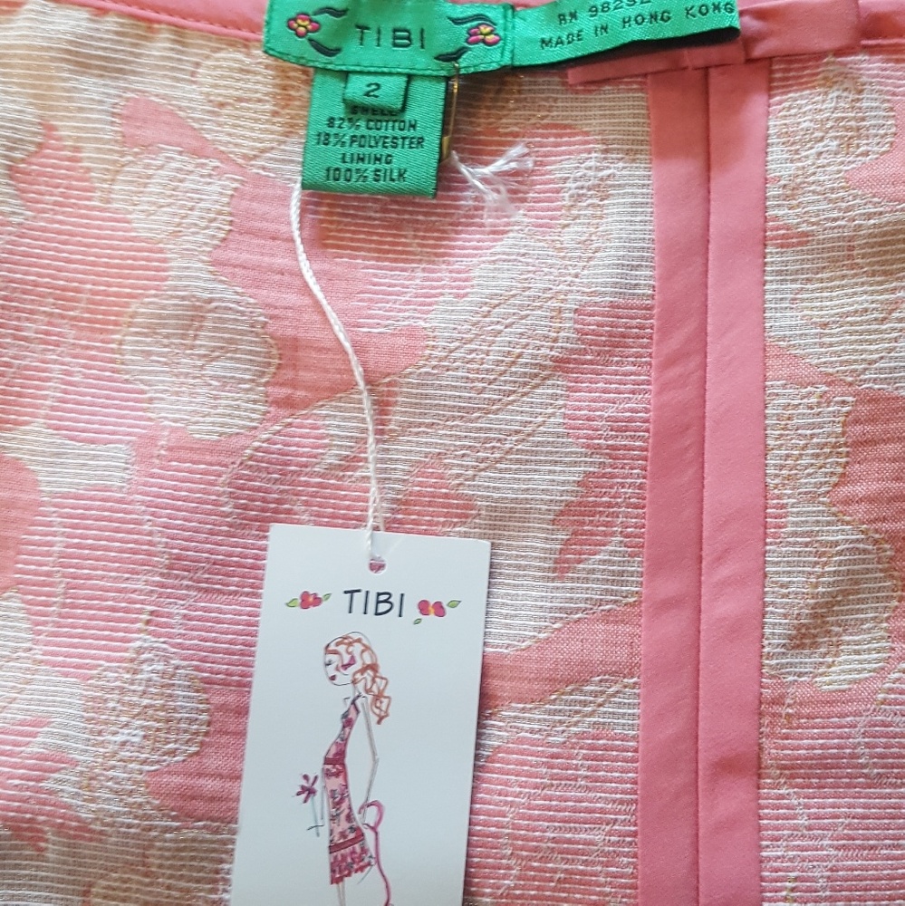 Tibi skirt pink and white